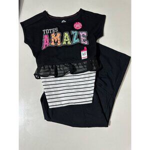 Garanimals Girls 365 kids Tee 7 & Art Class Wide Leg Cargo Pant size 6/7 NWT